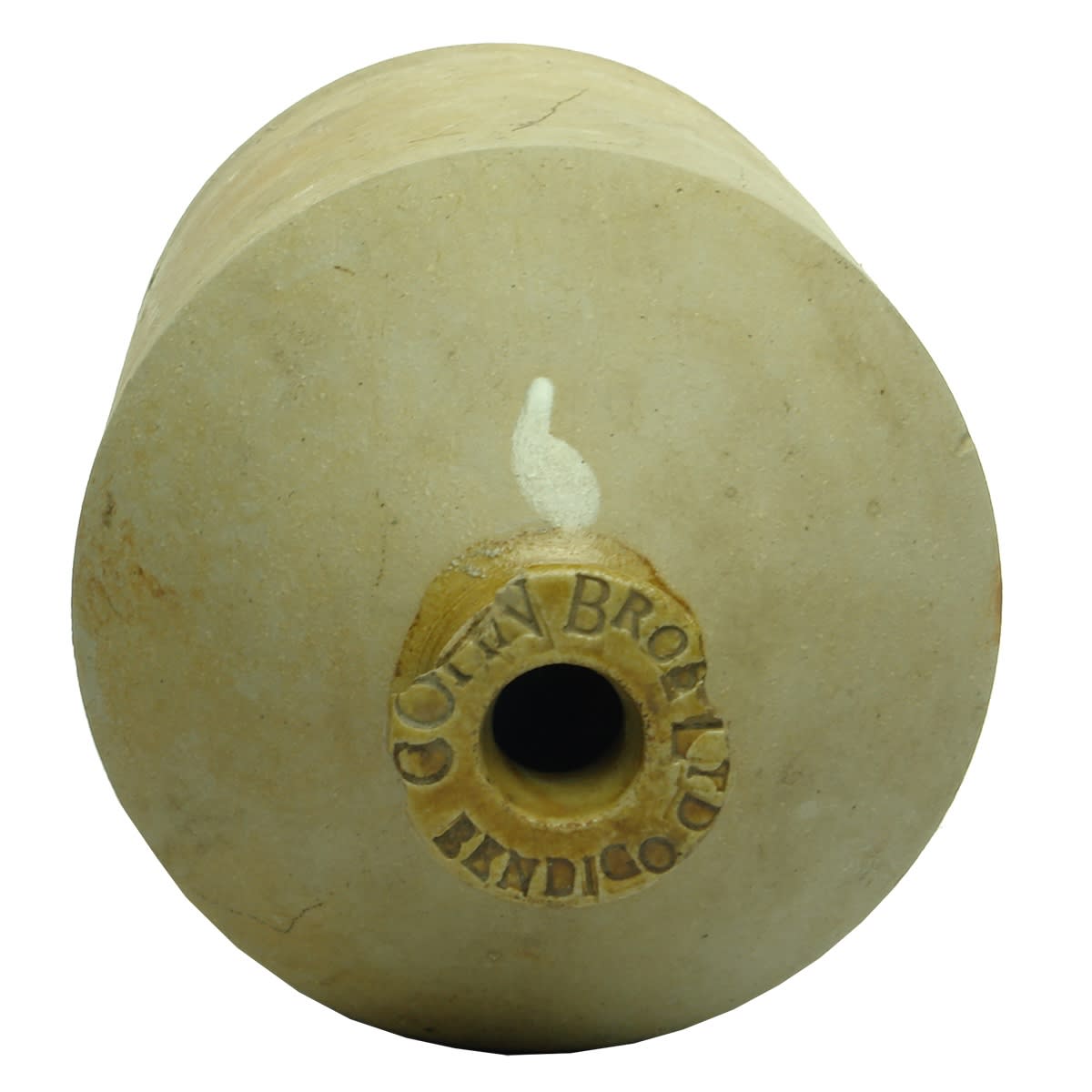 Demijohn. Cohn Bros Ltd Bendigo. Lip impressed. Only glazed to the top and neck. (Victoria)