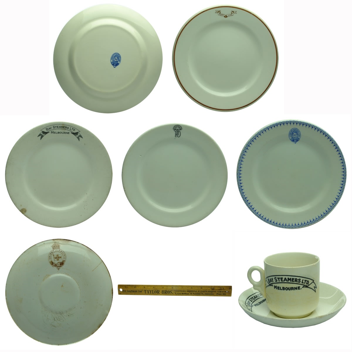 9 Shipping Items: Huddart Parker; Port Line; Bay Steamers; P & O; Orient Pacific; Taylor Bros; etc.