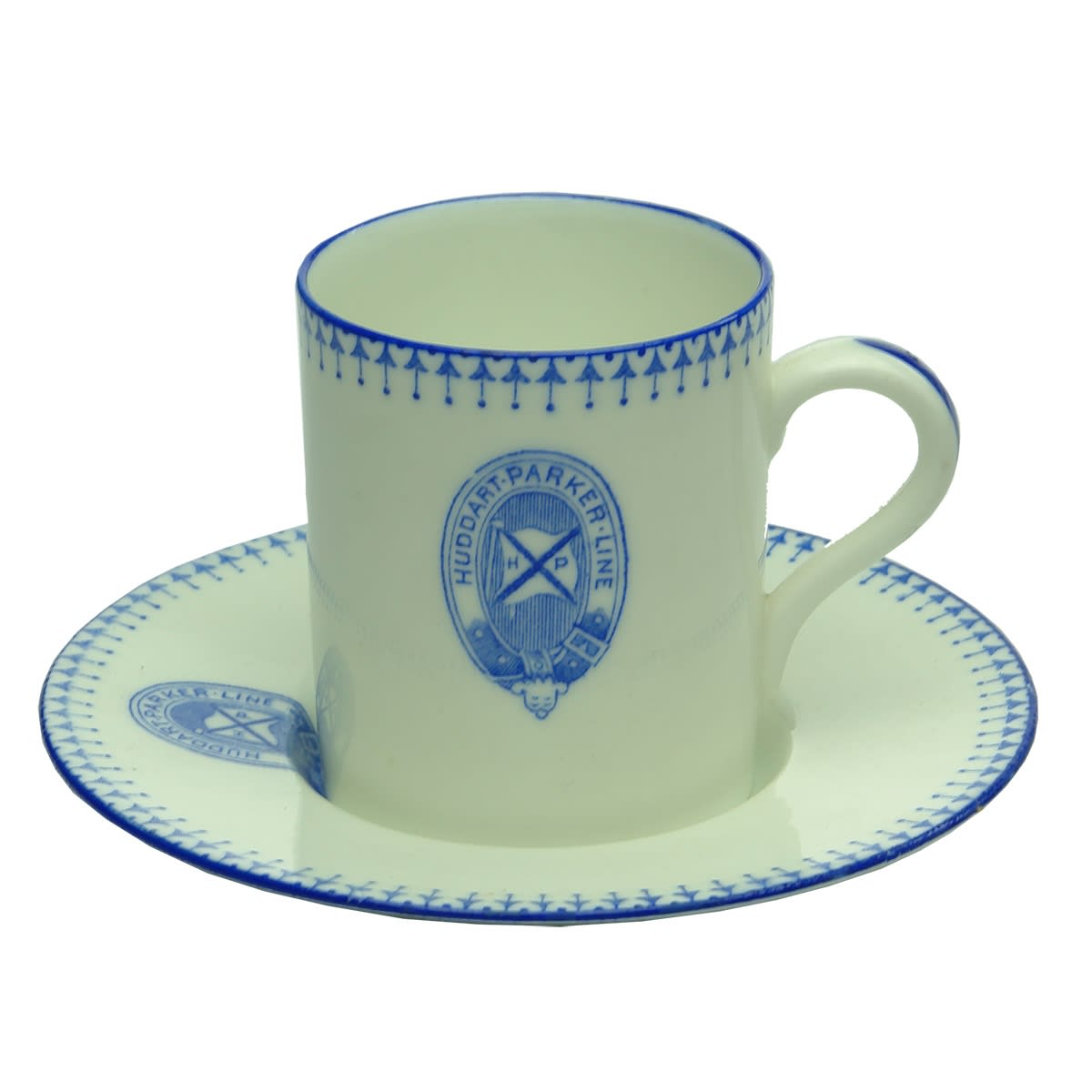 Shipping. Huddart Parker Line Small Tea/Coffee Cup and Saucer. C. McD Mann & Co, Hanley, England. (Victoria)