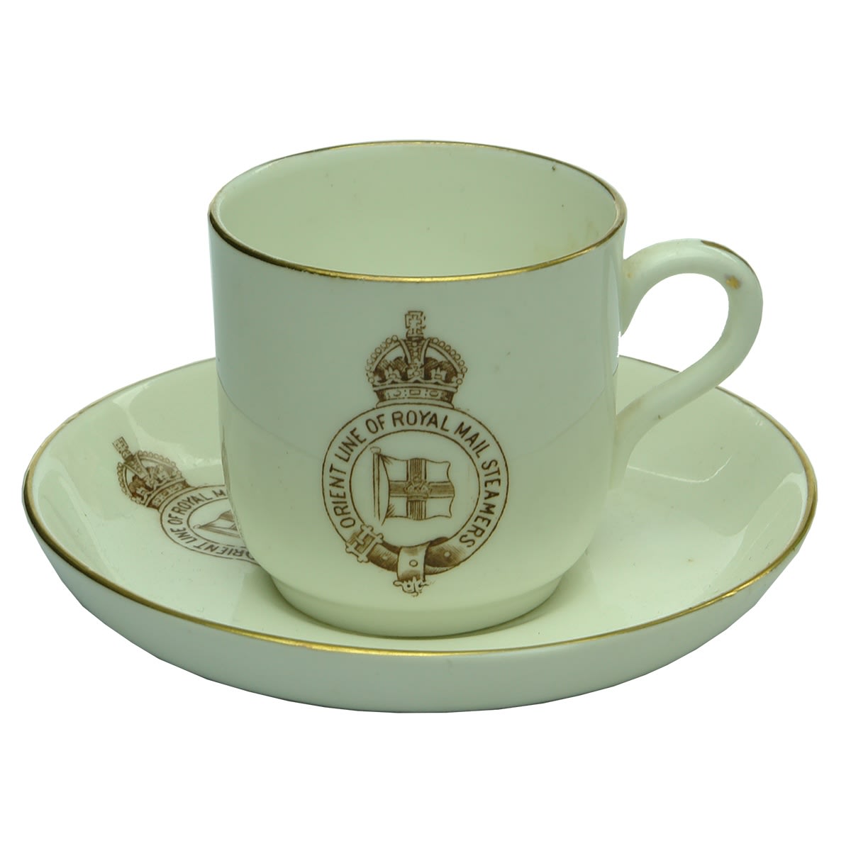 Shipping. Orient Line of Royal Mail Steamers Small China Teacup and Saucer. No makers mark.