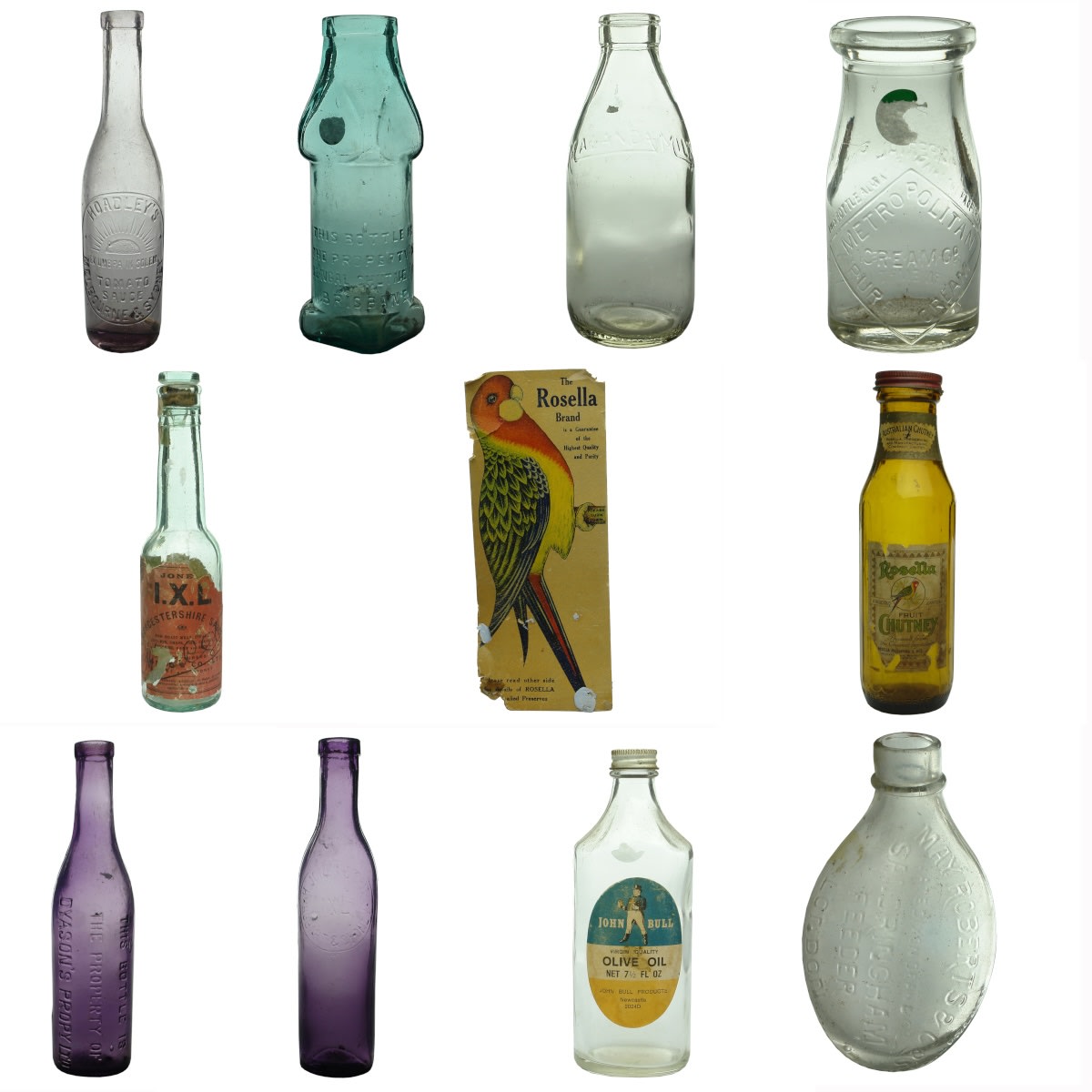 11 Household Items: Sauces; Advertising; Olive Oil; Chutney and more.