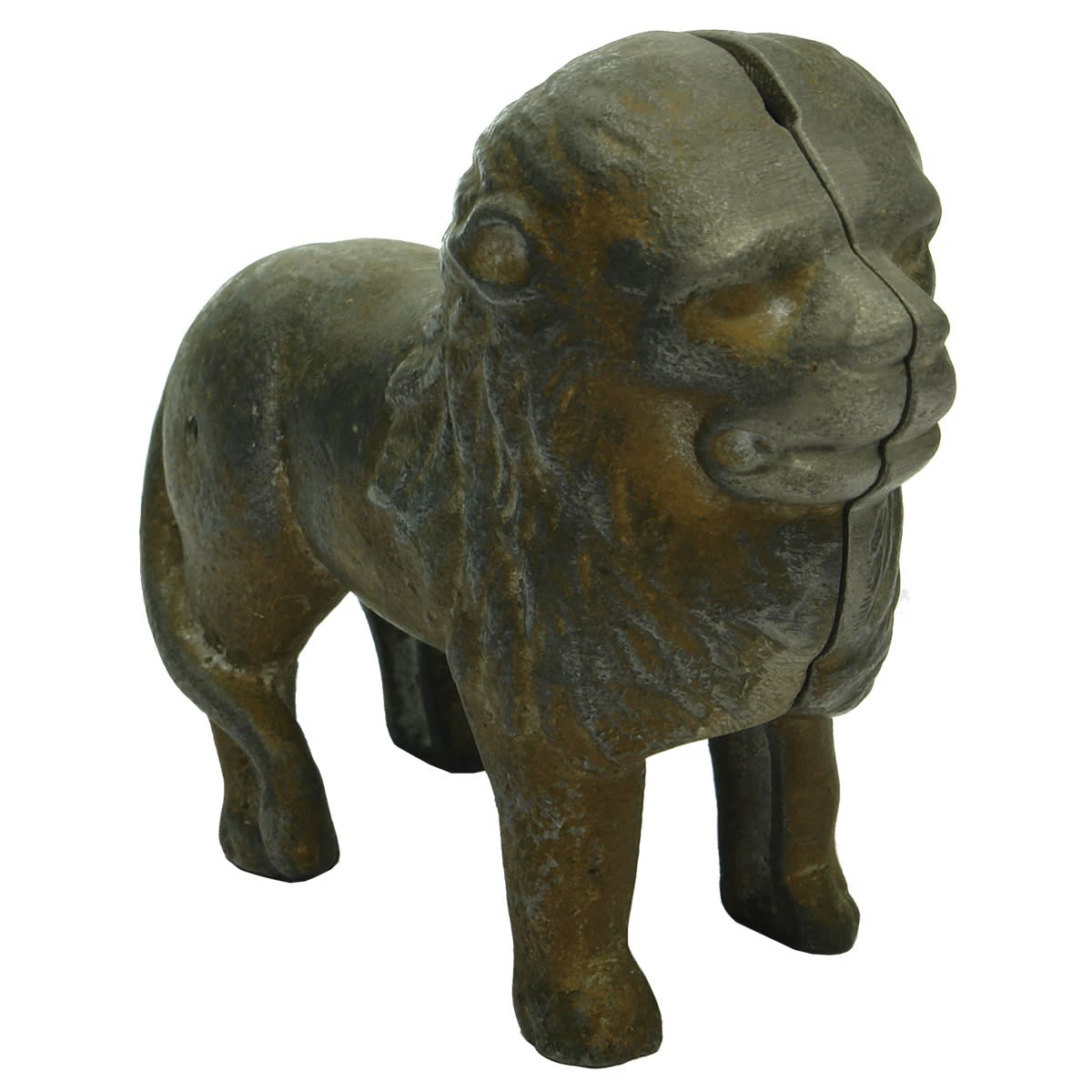 Cast Metal Money Box. Lion. No makers marks.