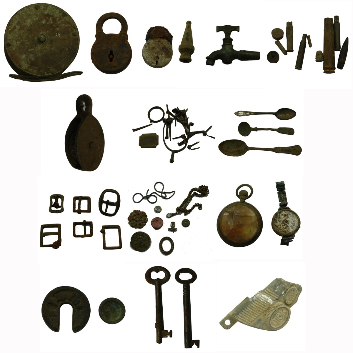 Metalware. Sundry Metal Detecting Finds, large number of items!