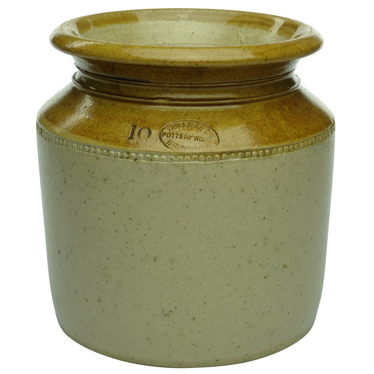 Pottery. 1 Quart Hoffman Coy Pottery Works, Brunswick. (Victoria)