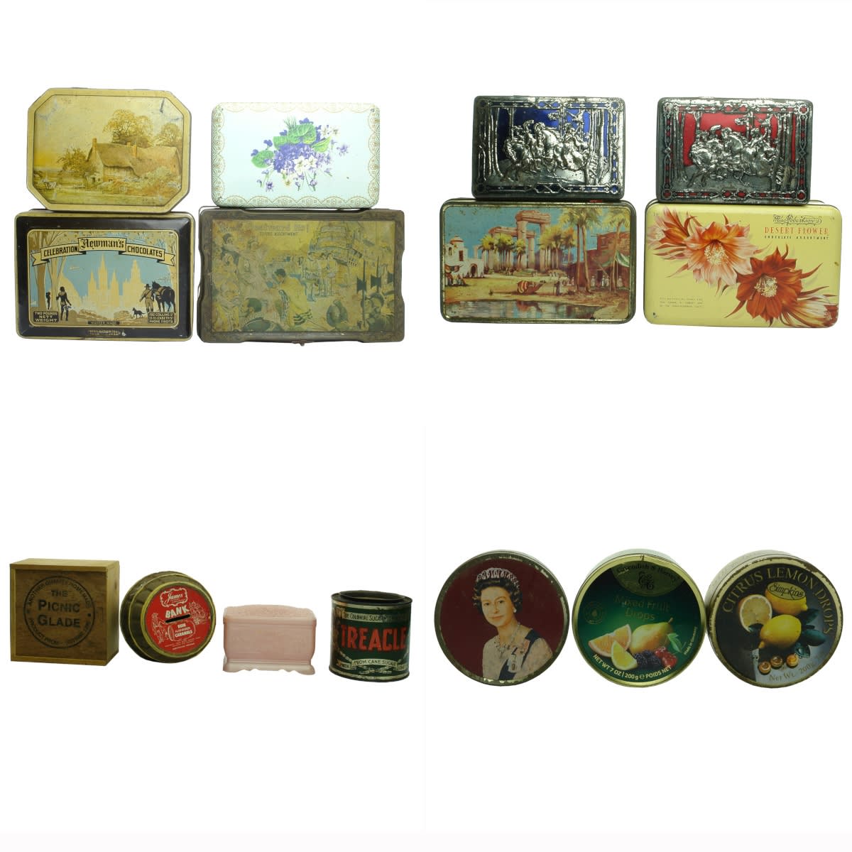 15 Assorted Tins and Containers. A couple of nice earlier ones including Newmans Melbourne Centenary.
