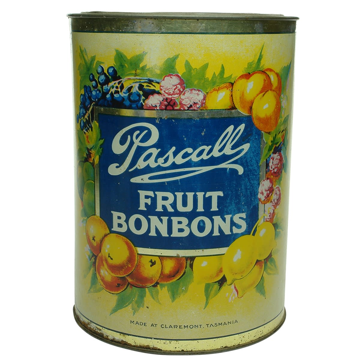 Tin. Pascall Fruit Bonbons. 5 Pounds. (Claremont, Tasmania)