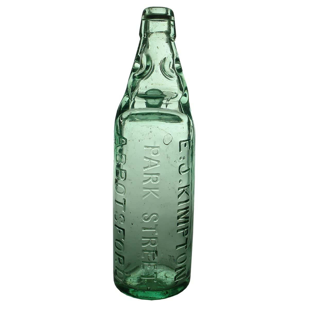Codd. E. J. Kimpton, Park Street, Abbotsford. Dobson. Aqua. 26 oz. (Victoria)