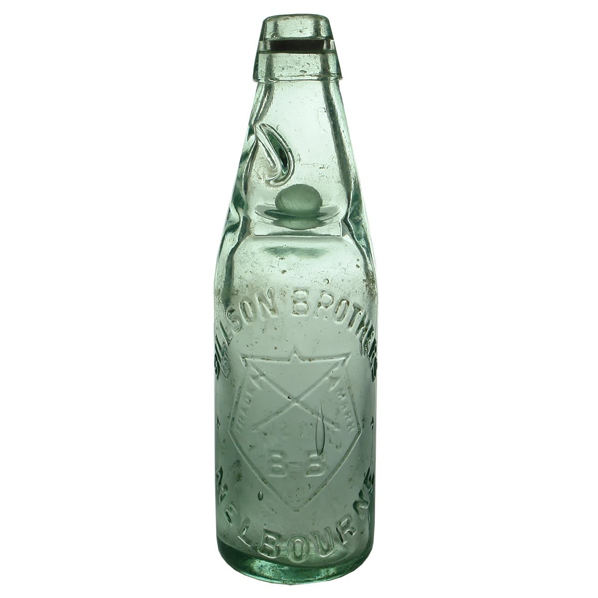 Codd. Billson Brothers, Melbourne. One Way Pour. Cannington Shaw. Aqua. 10 oz. (Victoria)