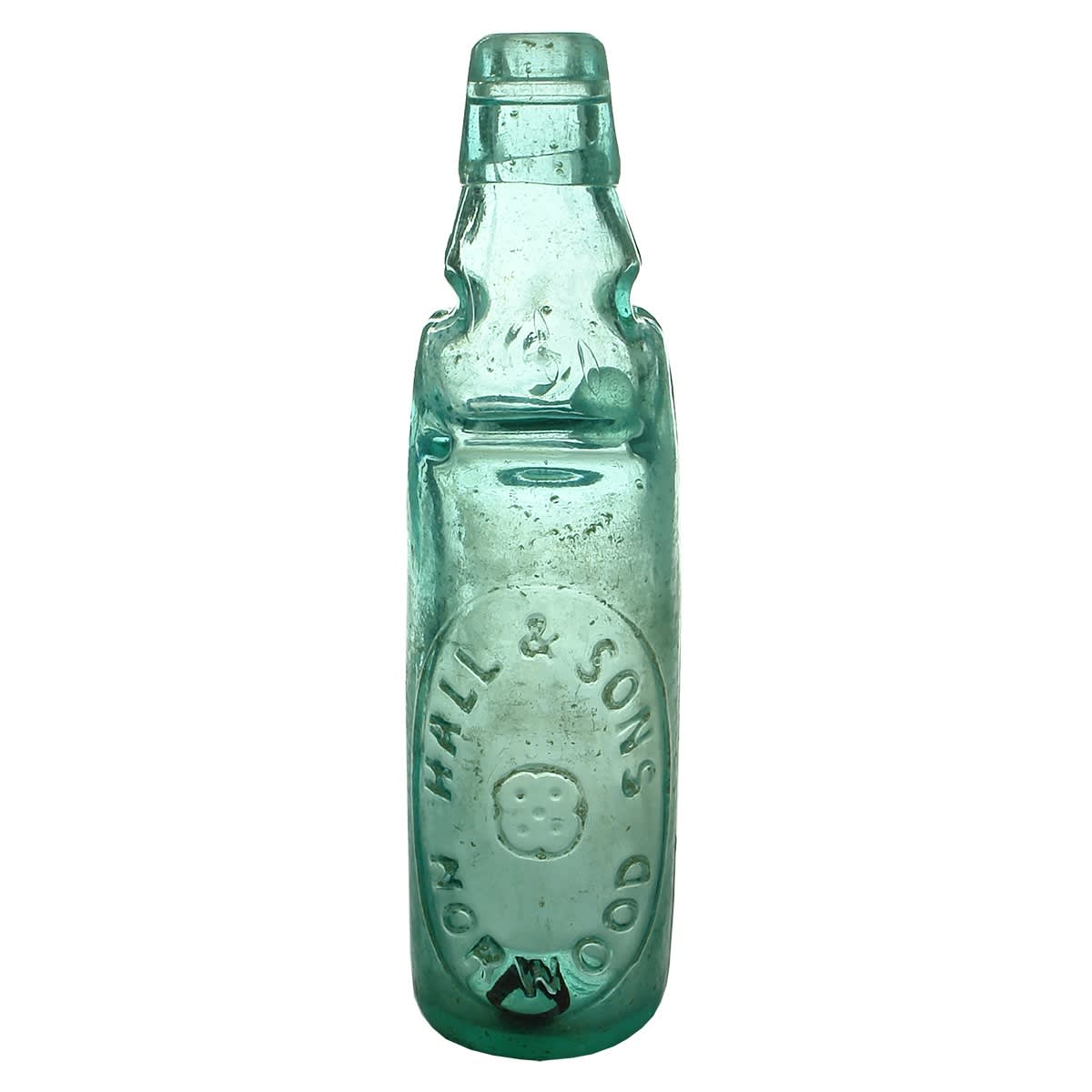 Codd. Hall & Sons, Norwood. Aqua. 10 oz. Acme Patent. (South Australia)