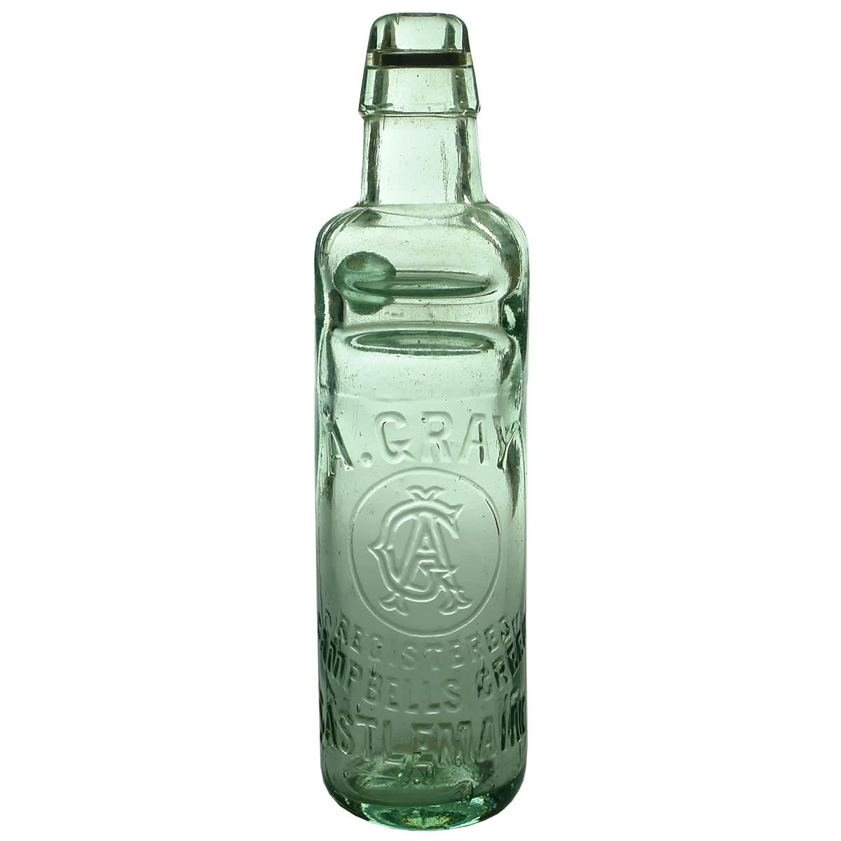 Codd. A. Gray, Campbells Creek, Castlemaine. Aqua. 10 oz. (Victoria)