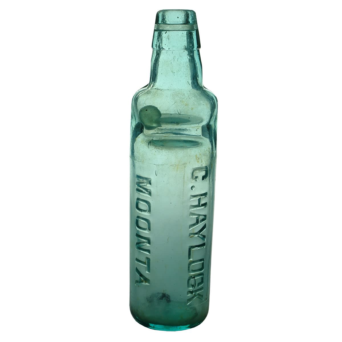 Codd. C. Haylock, Moonta. A base mark. All Way Pour. 10 oz. (South Australia)