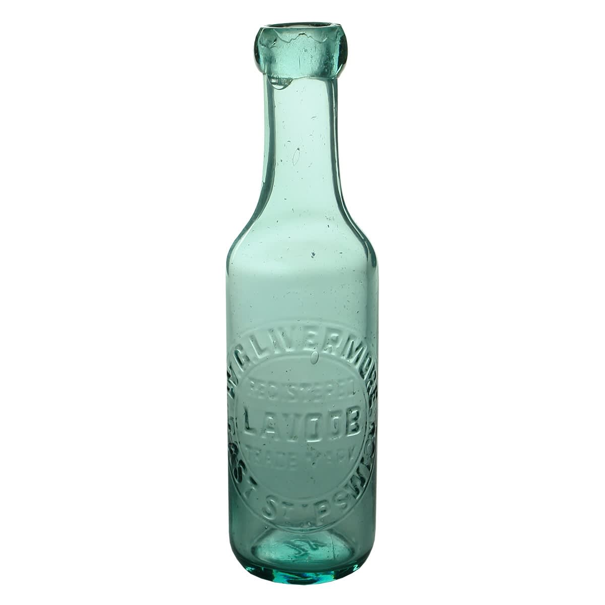 Blob top soda. W. G. Livermore, Lavoob, Ipswich. XL base mark. Aqua. 6 oz. (Queensland)