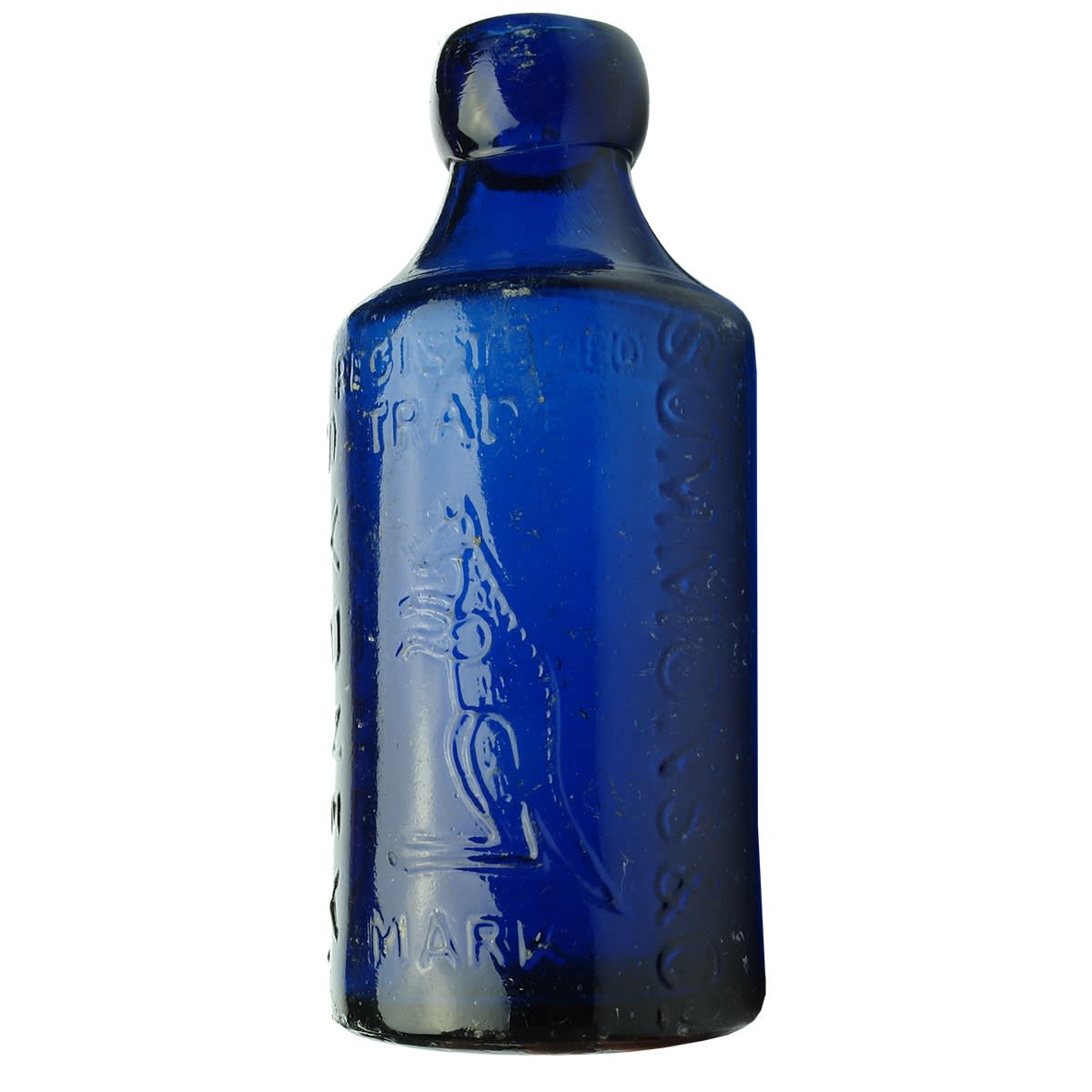 Blob Top Dump Soda. Summons & Co., Sydney. Kangaroo. Dark Blue. (New South Wales)