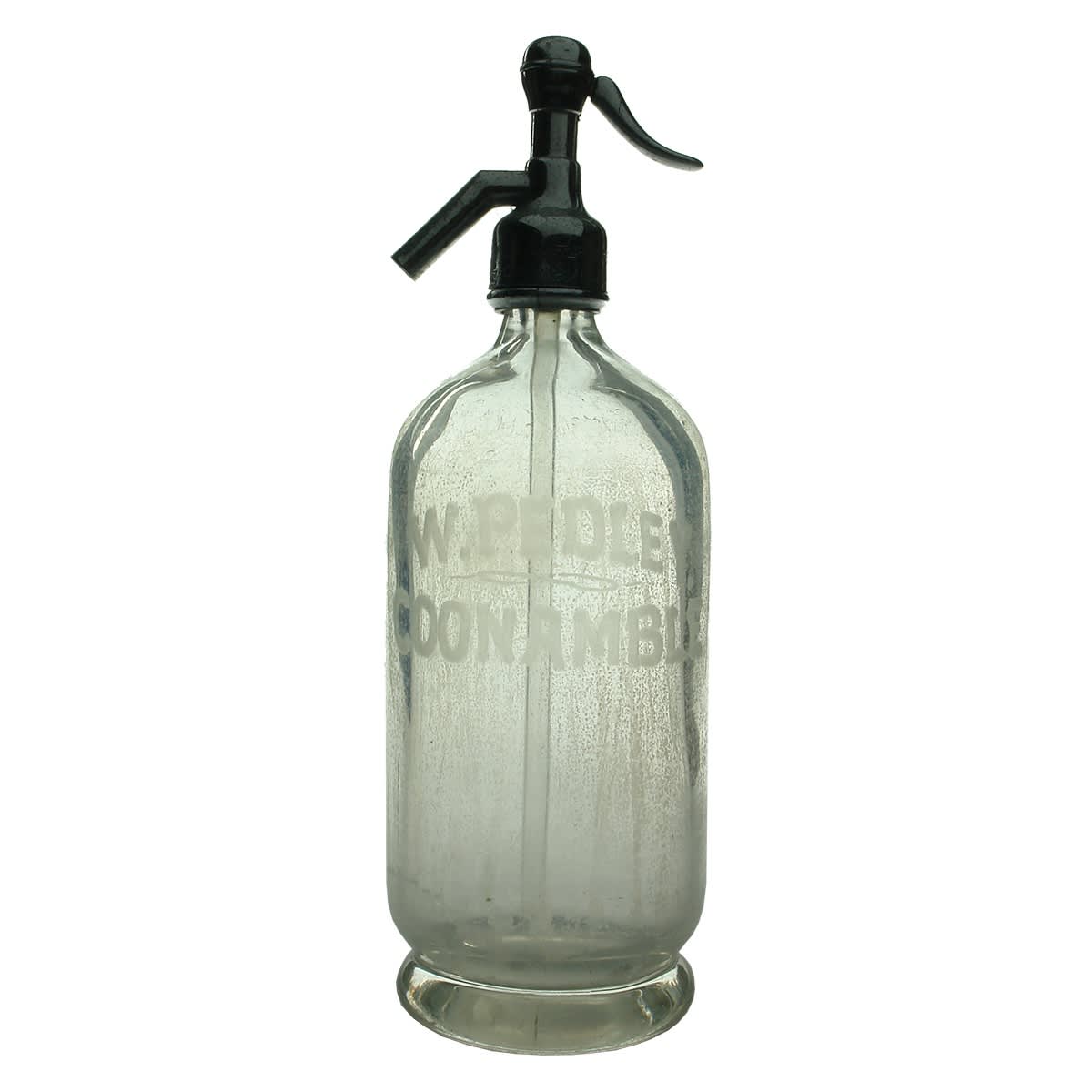 Syphon. W. Pedley, Coonamble. Round. Clear. 30 oz. (New South Wales)