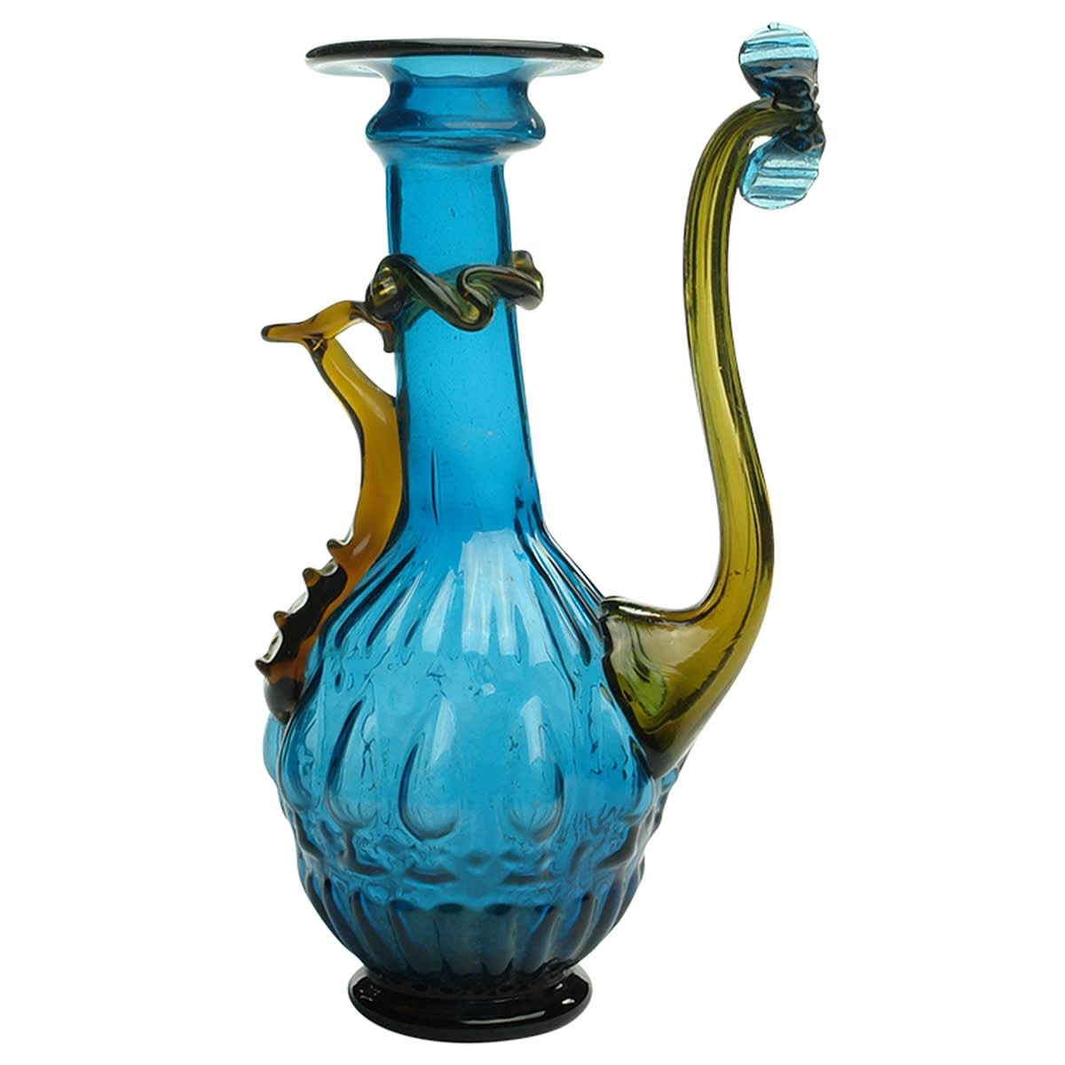 Early Glass. Persian water bottle, pontil, 19th century.