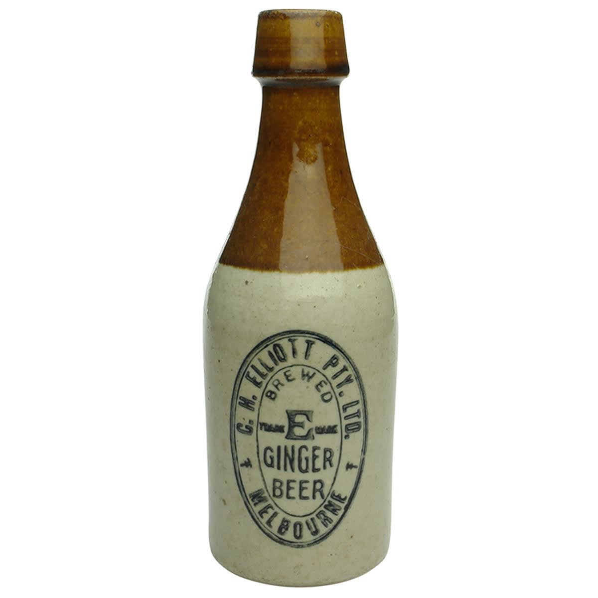 Ginger Beer. G. H. Elliott Pty. Ltd., Melbourne. Chocolate Top. 10 oz. (Victoria)