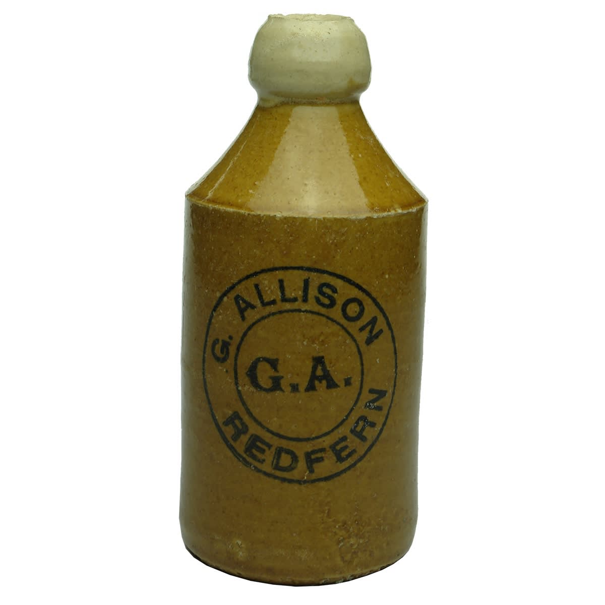 Ginger Beer. G. Allison, Redfern. White Lip, Tan Body. Dump. (New South Wales)