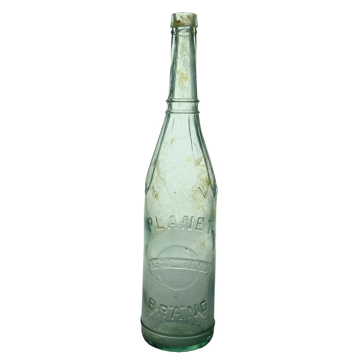 Cordial or Vinegar. Planet Brand. W. C. Douglass Ltd Sydney. Aqua. 26 oz. (New South Wales)