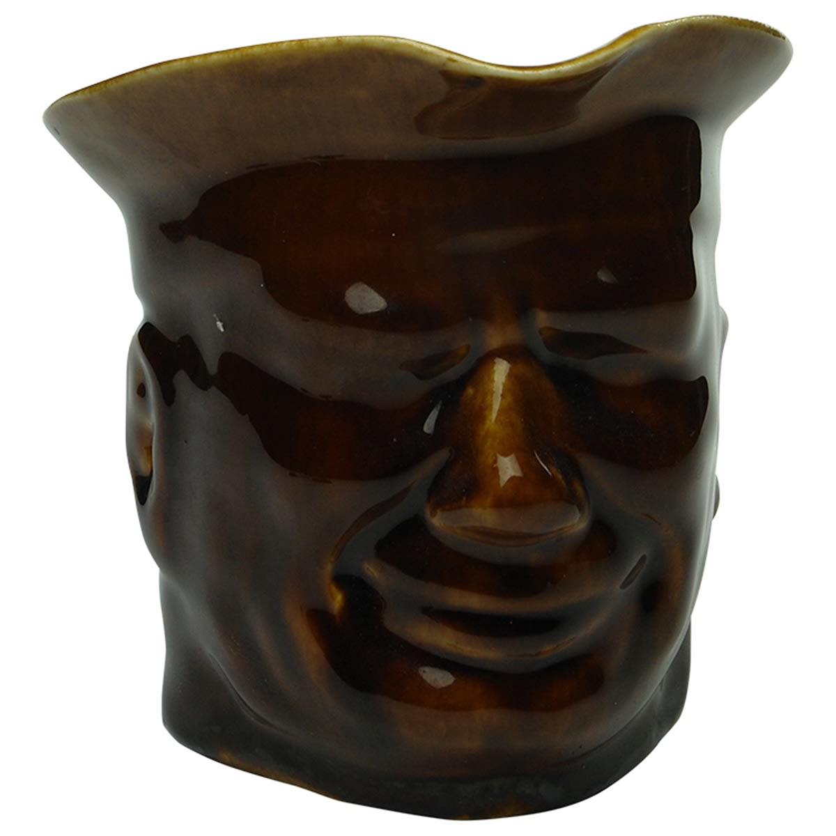 Pottery. Face Jug attributed to Regal Mashman. (New South Wales)