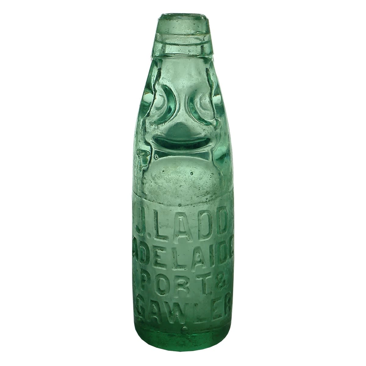 Codd. J. Ladd, Adelaide, Port & Gawler. FBH. Aqua. 6 oz. Dobson. (South Australia)