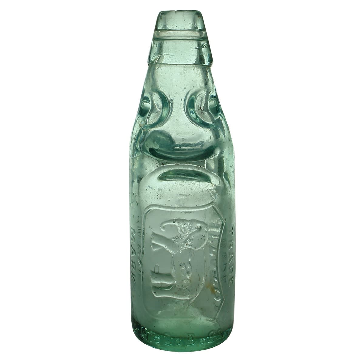 Codd. G. P. Milsom, Launceston. M. G. B. Co. Aqua. Dobson. 6 oz. (Tasmania)