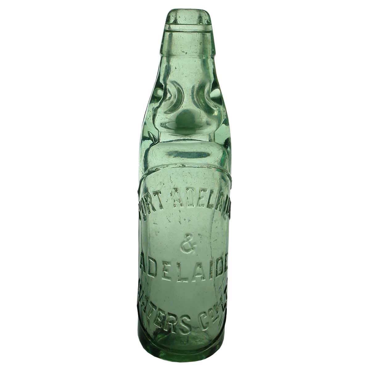 Codd. Port Adelaide & Adelaide Waters Coy Ltd. Heavy circle embossed. Dobson. 10 oz. (South Australia)