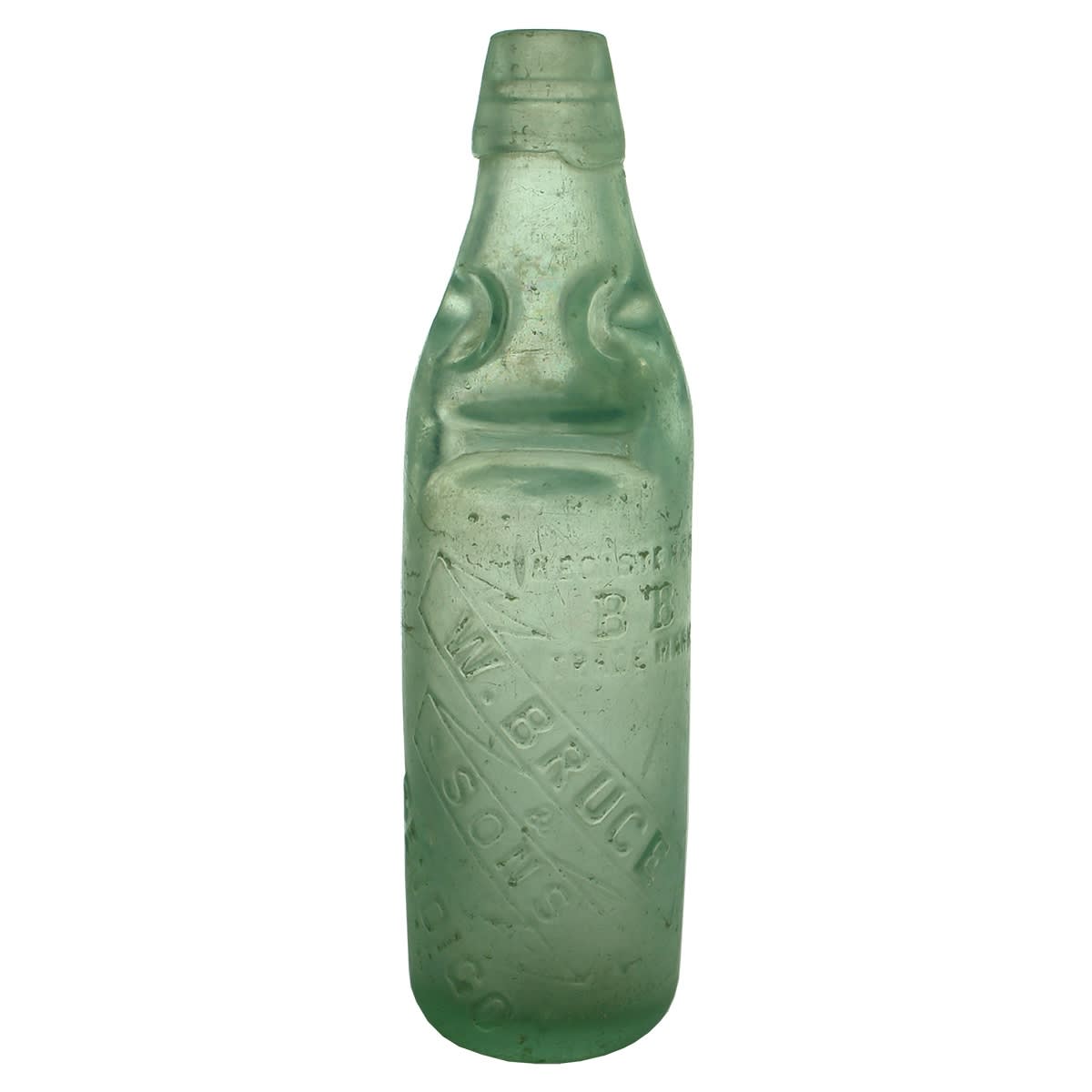 Codd. W. Bruce & Sons, Bendigo. Kilner Bros. Dobson. Aqua. 10 oz. (Victoria)