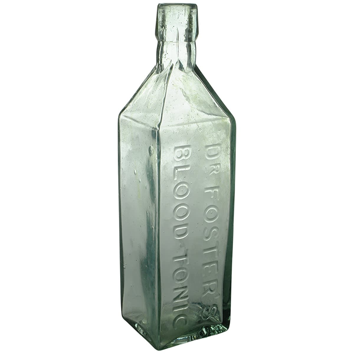 Cure. Dr Foster's Blood Tonic. Cabin shape. Aqua. 10 oz. (South Australia) (Late Kingsley Durdin Collection)