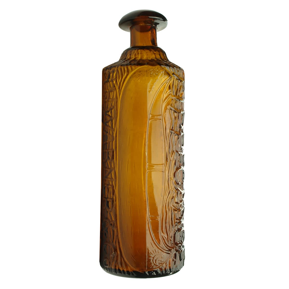 Cure. Warner's Tippecanoe. Warner's Safe Cure company. Lighter Amber. 20 oz.