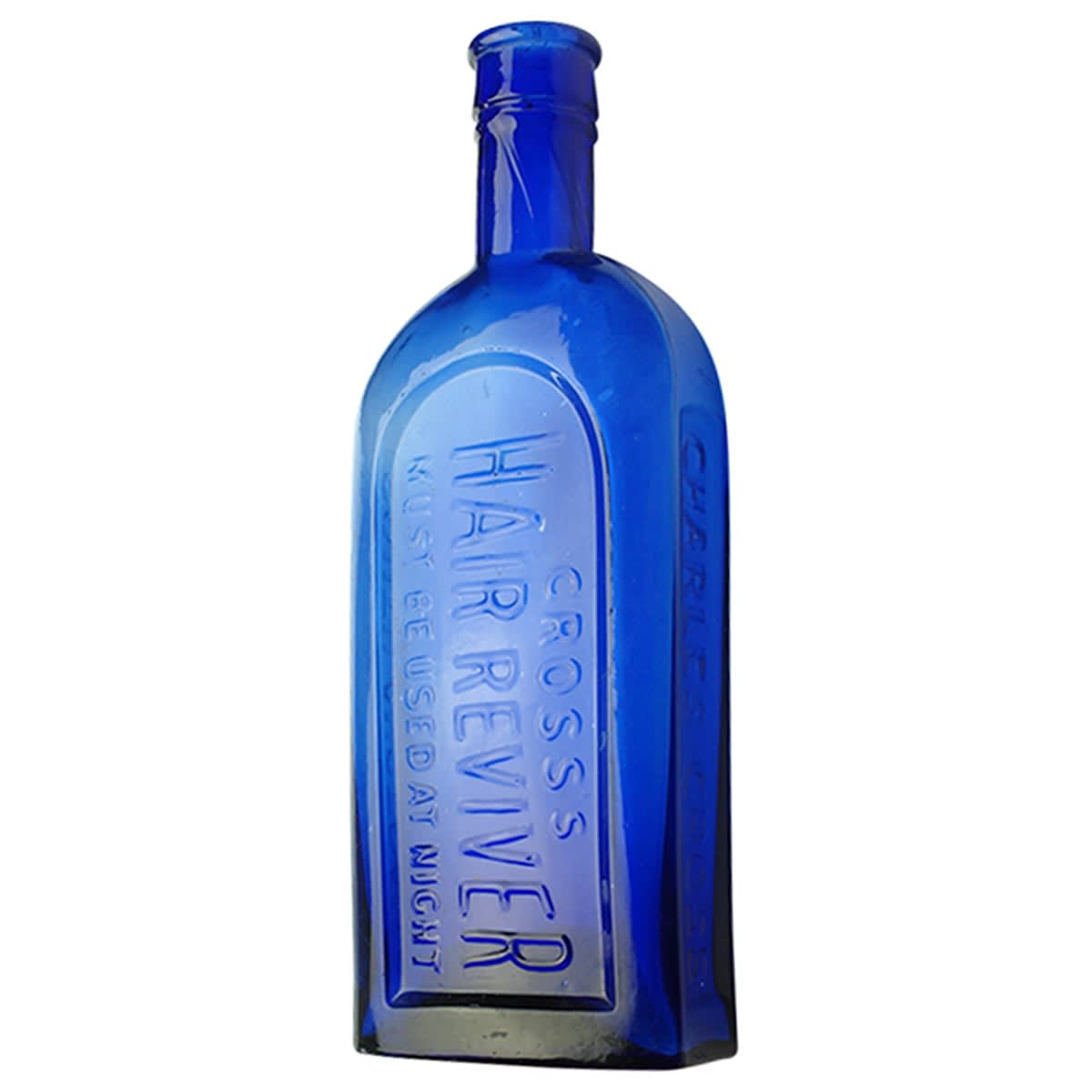 Hair Restorer. Cross's Hair Reviver. Cobalt. 10 oz. (South Australia) (Late Kingsley Durdin Collection)