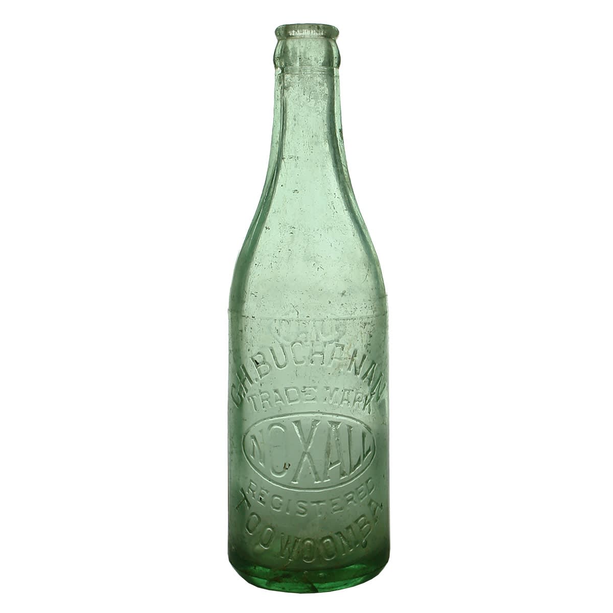 Crown Seal. G. H. Buchanan, Toowoomba. Noxall. Aqua. 10 oz. (Queensland)