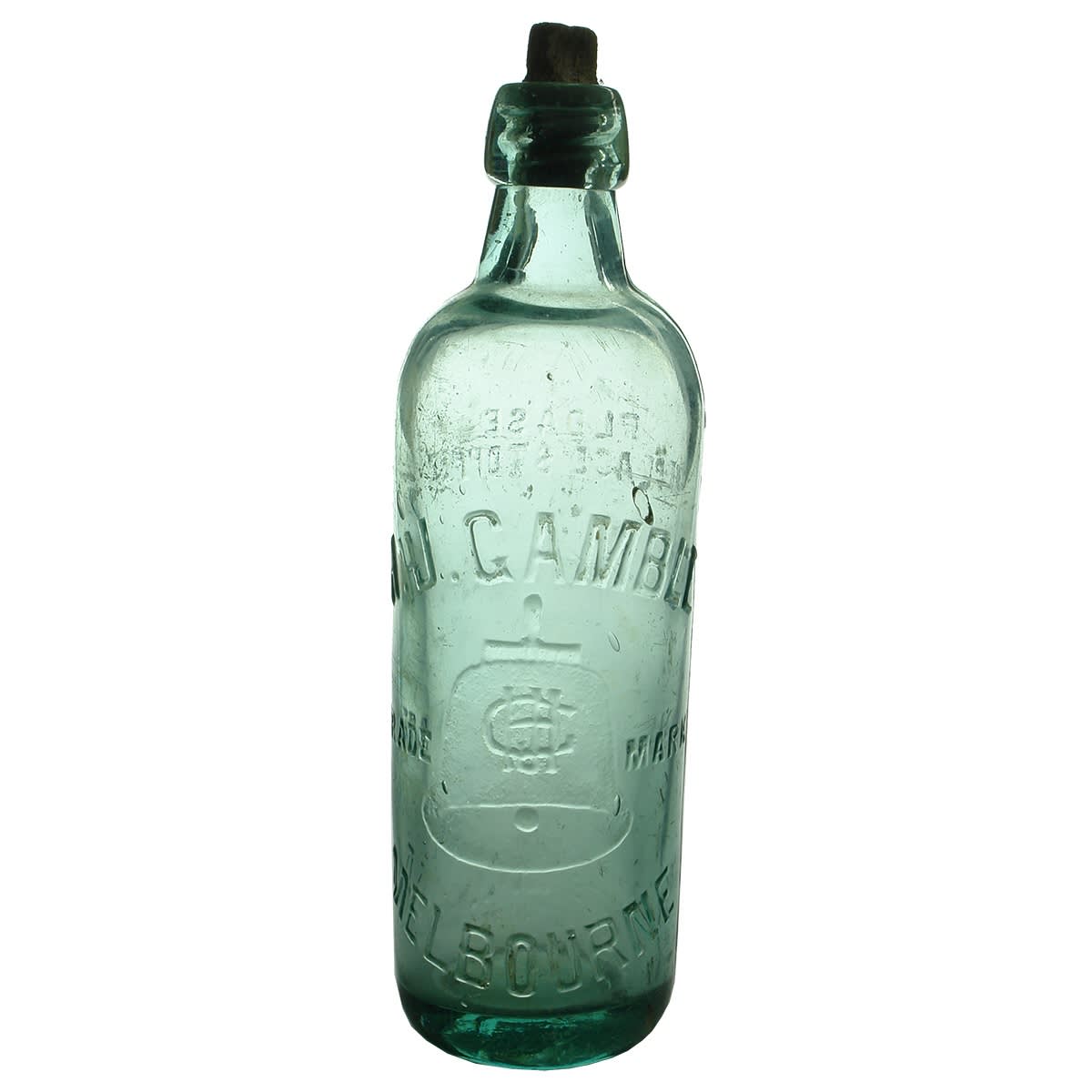 Internal Thread. H. J. Gamble, Melbourne. Aqua. 26 oz. (Victoria)