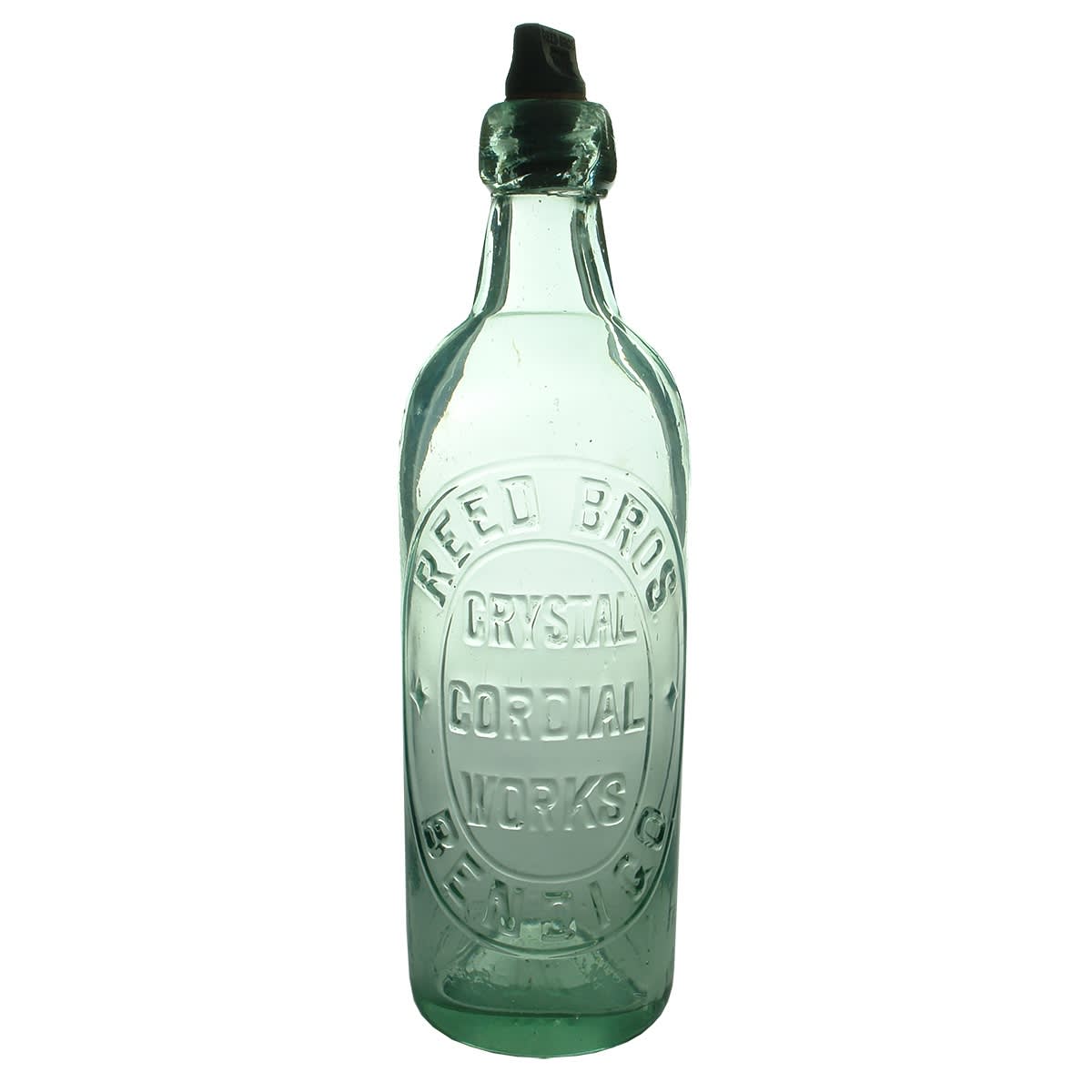 Internal Thread. Reed Bros. Crystal Cordial Works. Bendigo. Shouldered type. Reed Bros stopper. (Victoria)