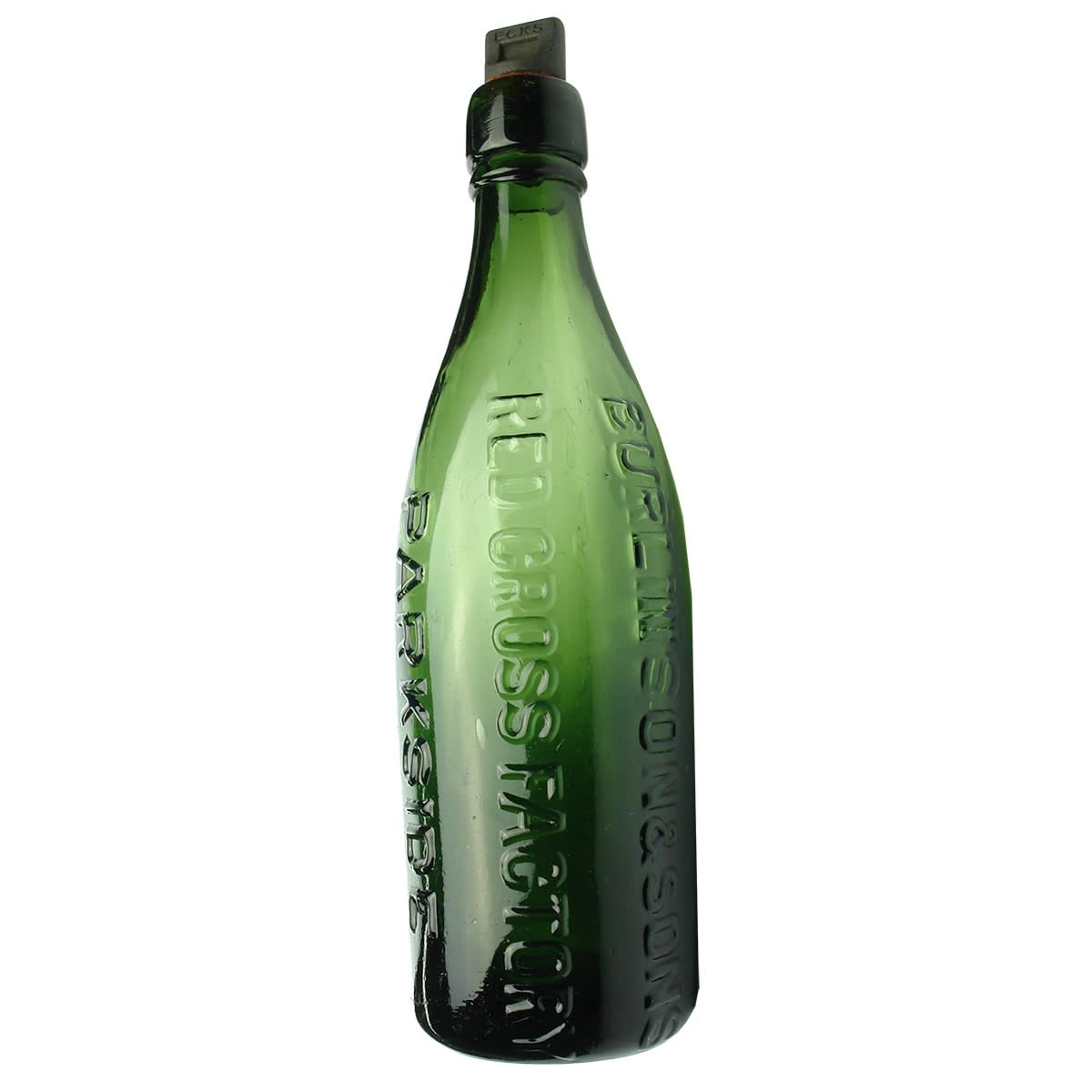 Internal Thread. Burlinson & Sons, Red Cross Factory, Parkside. Green. 26 oz. (South Australia)