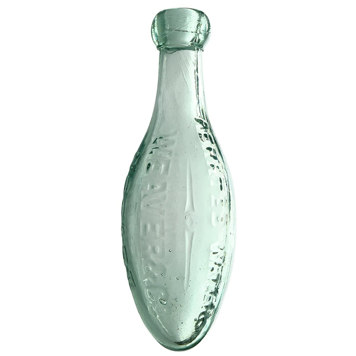 Torpedo. Weaver & Co, Hobart (down the bottle). Aqua. 6 oz. (Tasmania)