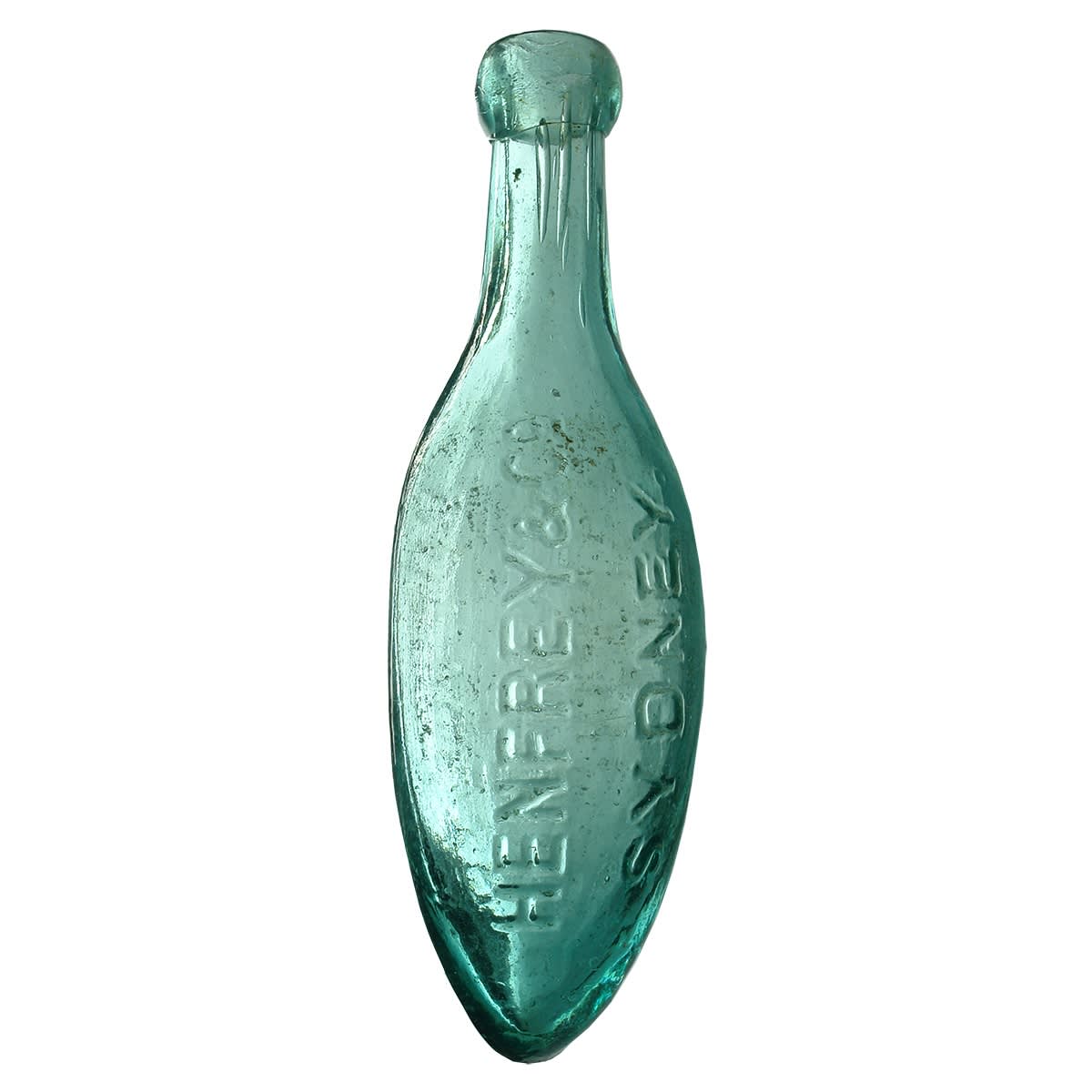 Torpedo. Henfrey & Co., Sydney. Aqua. 10 oz. (New South Wales)