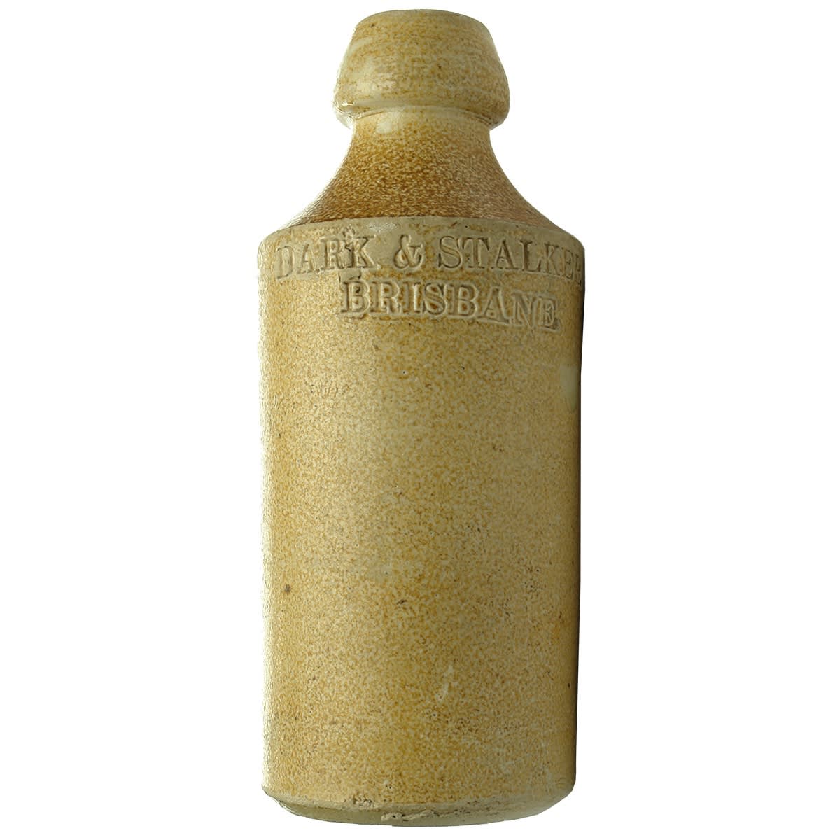 Impressed Ginger Beer. Dark & Stalker, Brisbane. Doulton Lambeth. Salt Glaze. 10 oz. (Queensland)