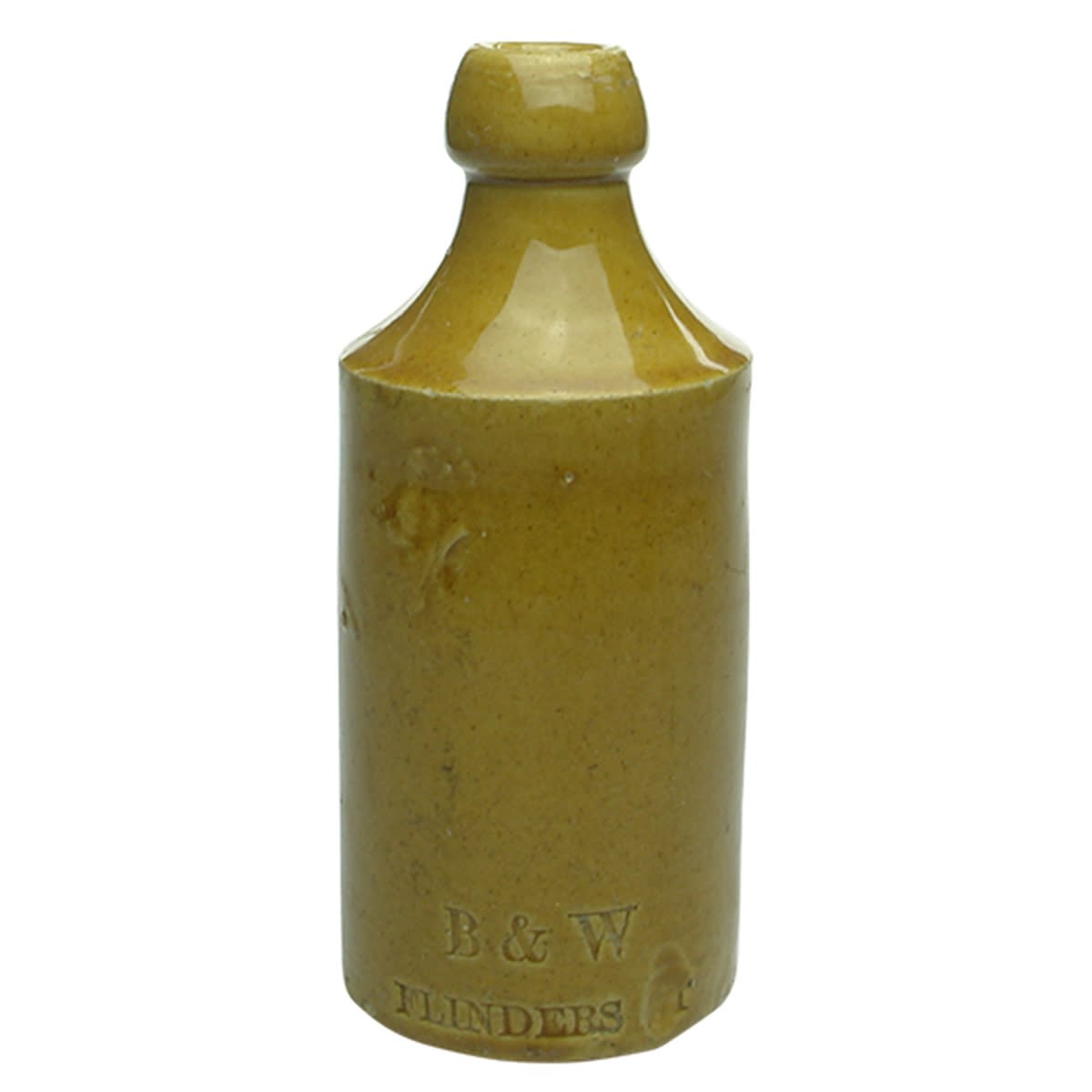 Ginger Beer. B & W, Flinders St. Impressed. All Tan. Dump. (Billin & Wight, Adelaide, South Australia)