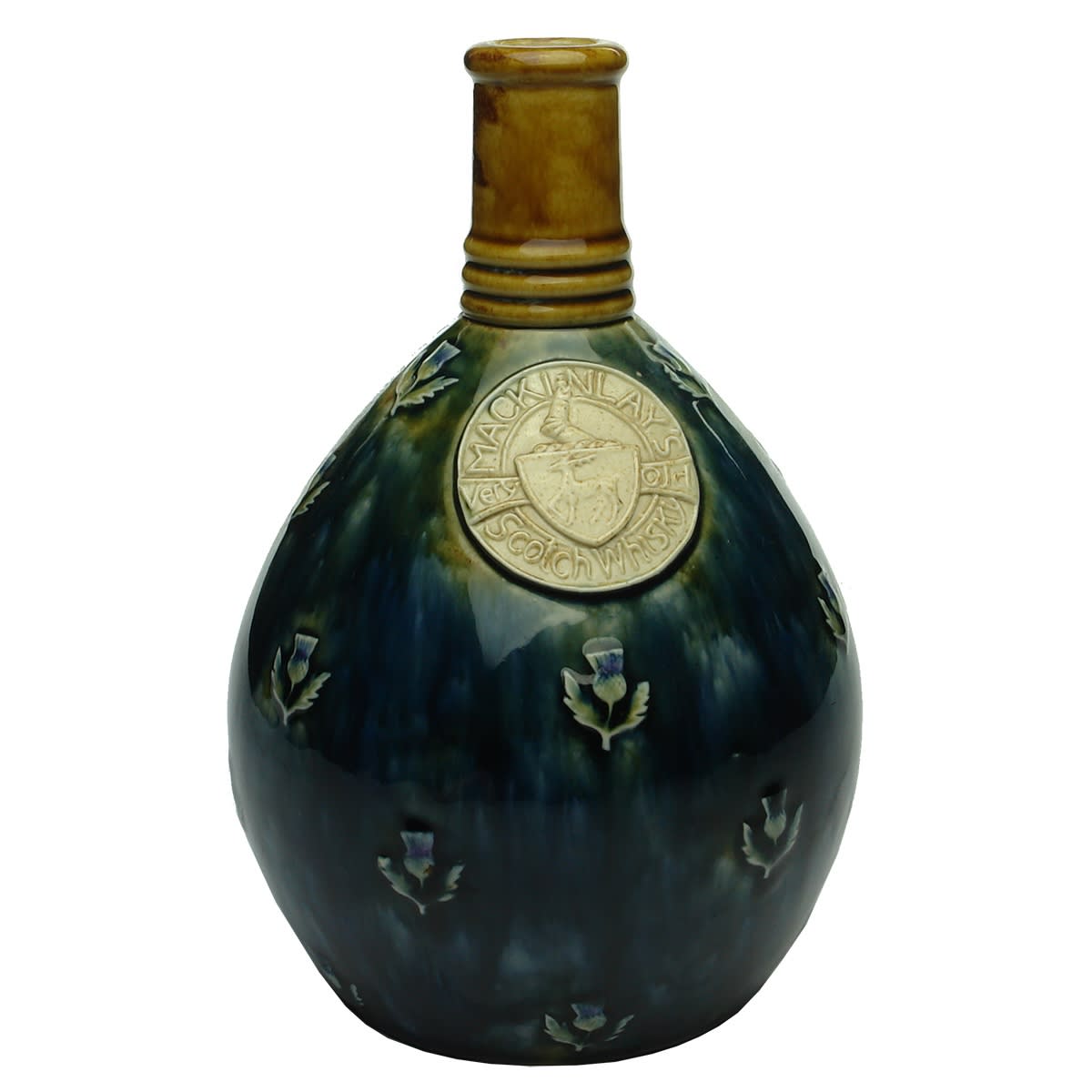 Whisky Jug. Mackinlay's Scotch Whisky. Stag. Arm & Dagger. Royal Doulton.