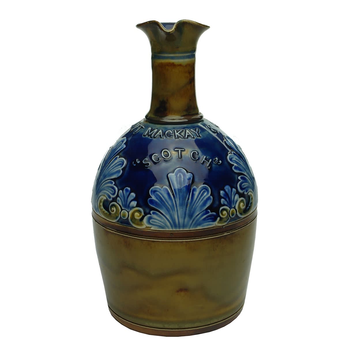 Whisky Jug. Grant Mackay & Cos Scotch. Doulton Lambeth.