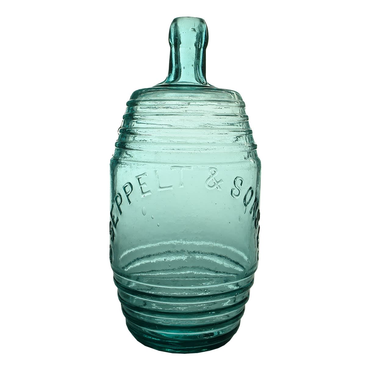 Wine Flagon. B. Seppelt & Sons Ltd. Aqua. A base mark. (South Australia)