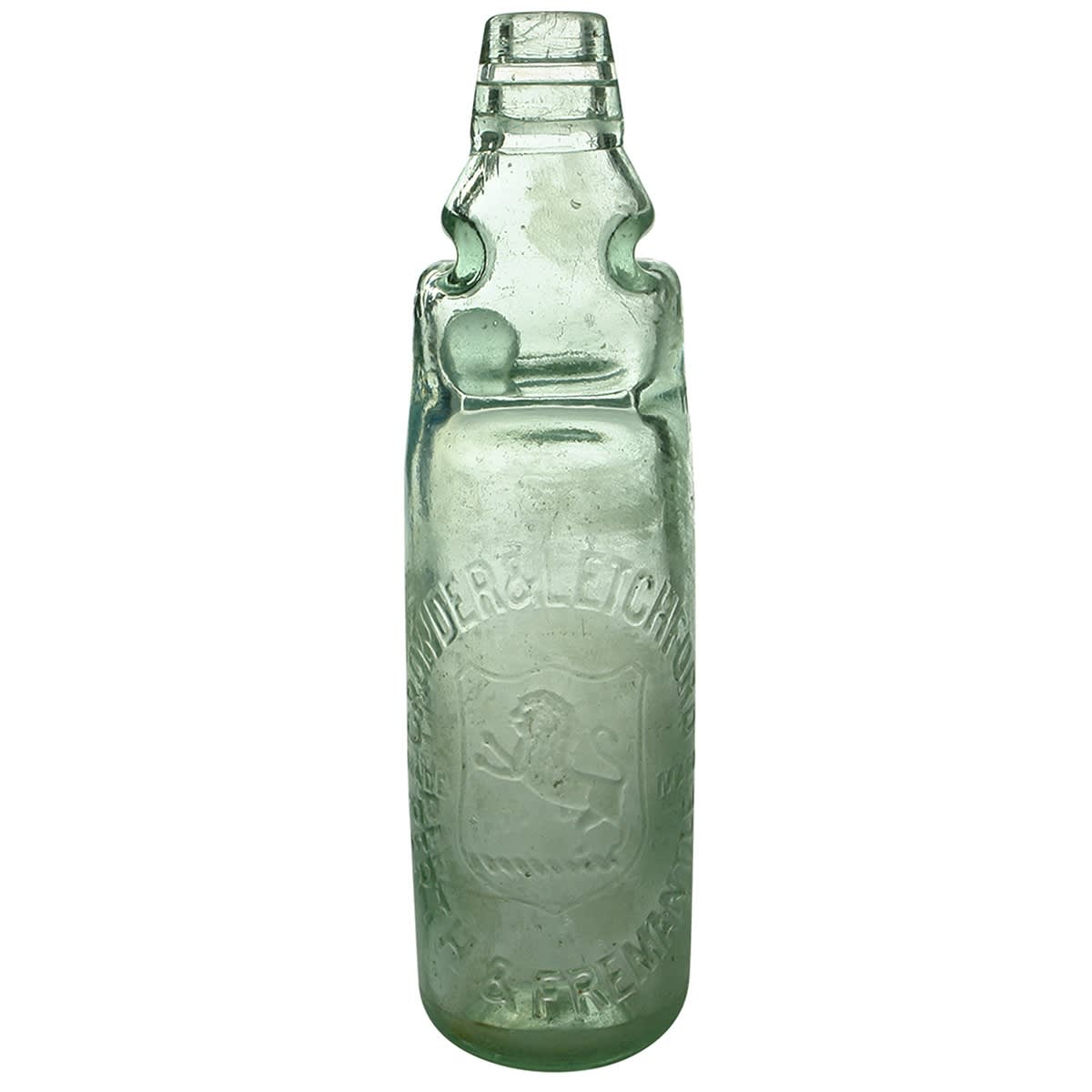 Codd. Crowder & Letchford, Perth & Fremantle. Reliance Patent. Aqua. 10 oz. (Western Australia)