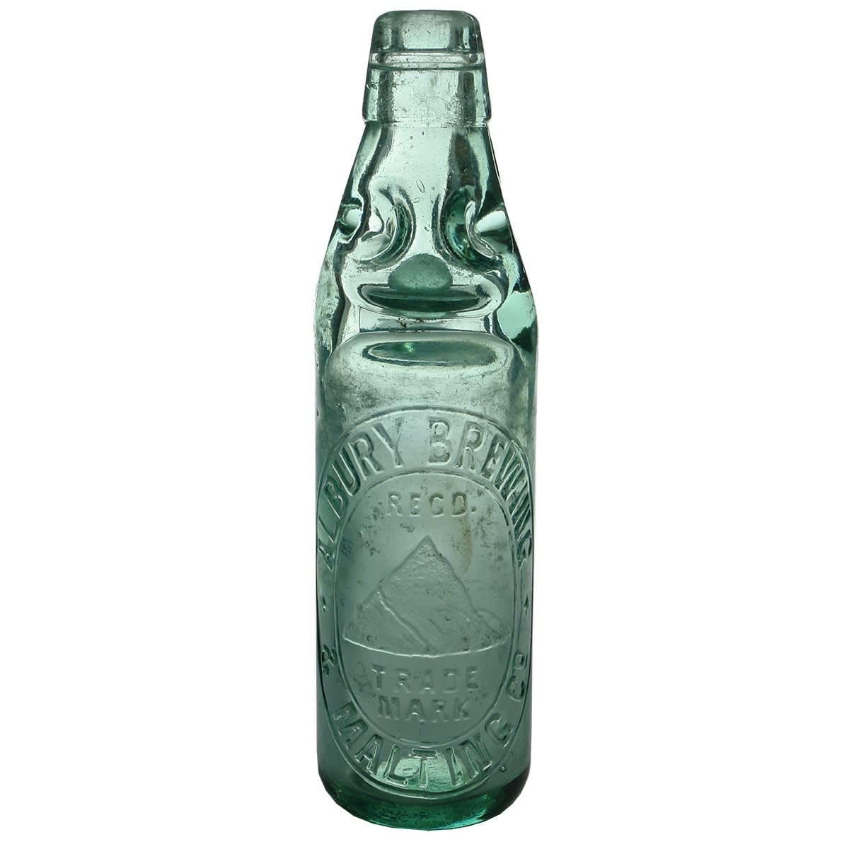 Codd. Albury Brewing & Malting Coy. Mountain. M base mark. Dobson. 10 oz. (New South Wales)