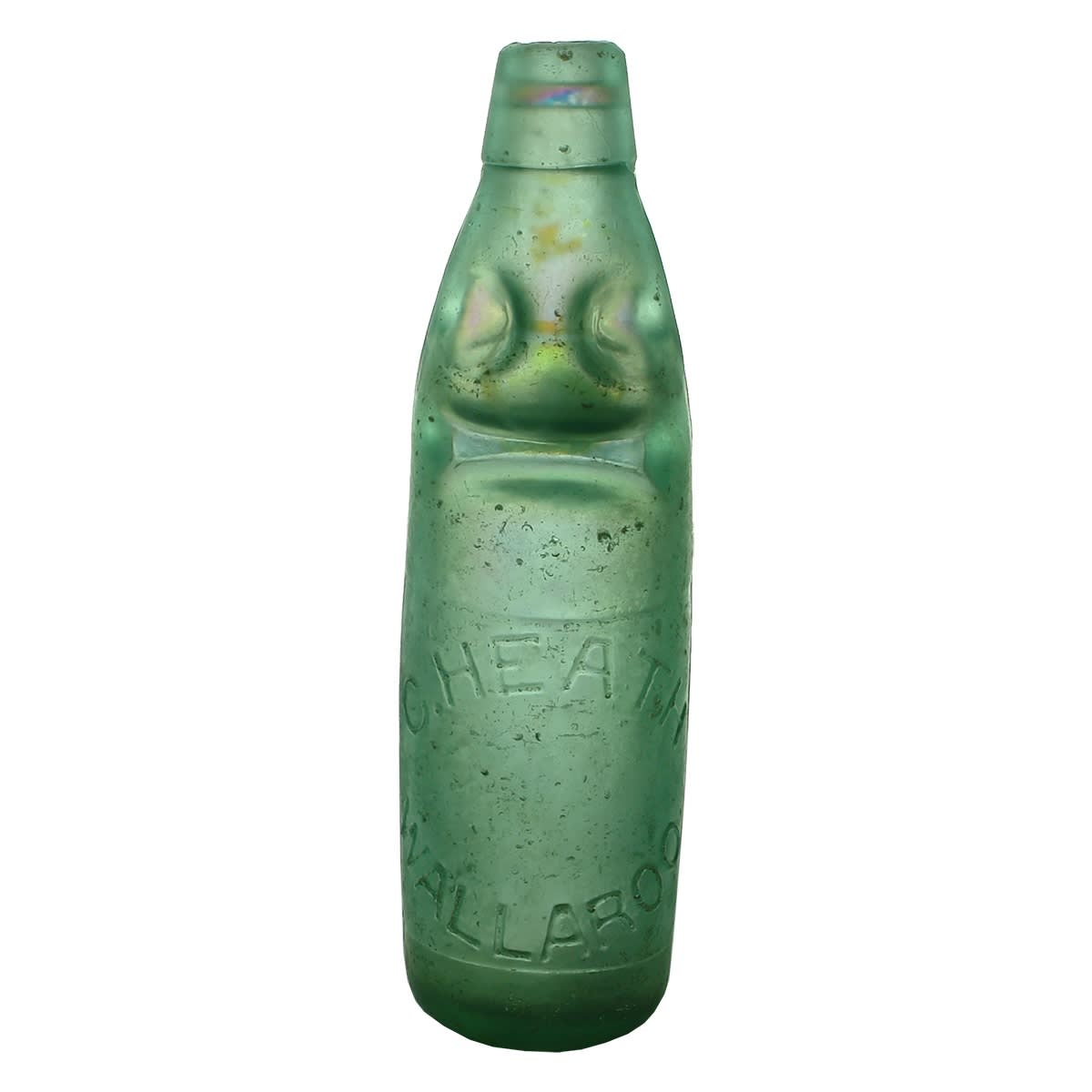 Codd. C. Heath, Wallaroo. Dobson. FBH base. Aqua. 10 oz. (South Australia)