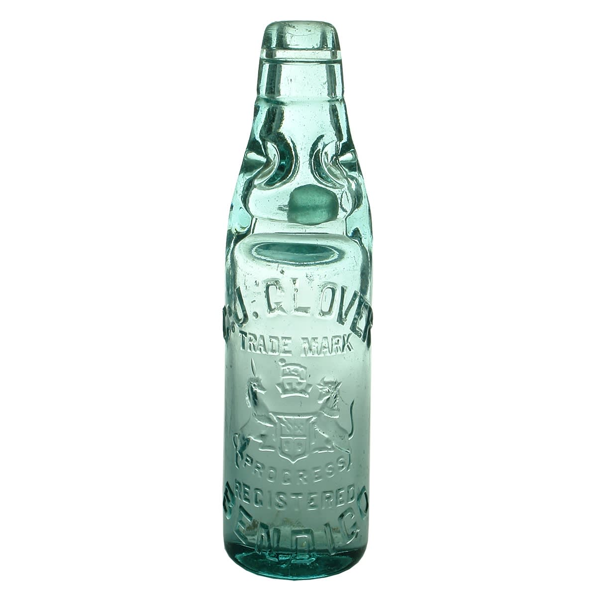 Codd. C. J. Glover, Bendigo. Progress. Coat of Arms. 10 oz. (Victoria)