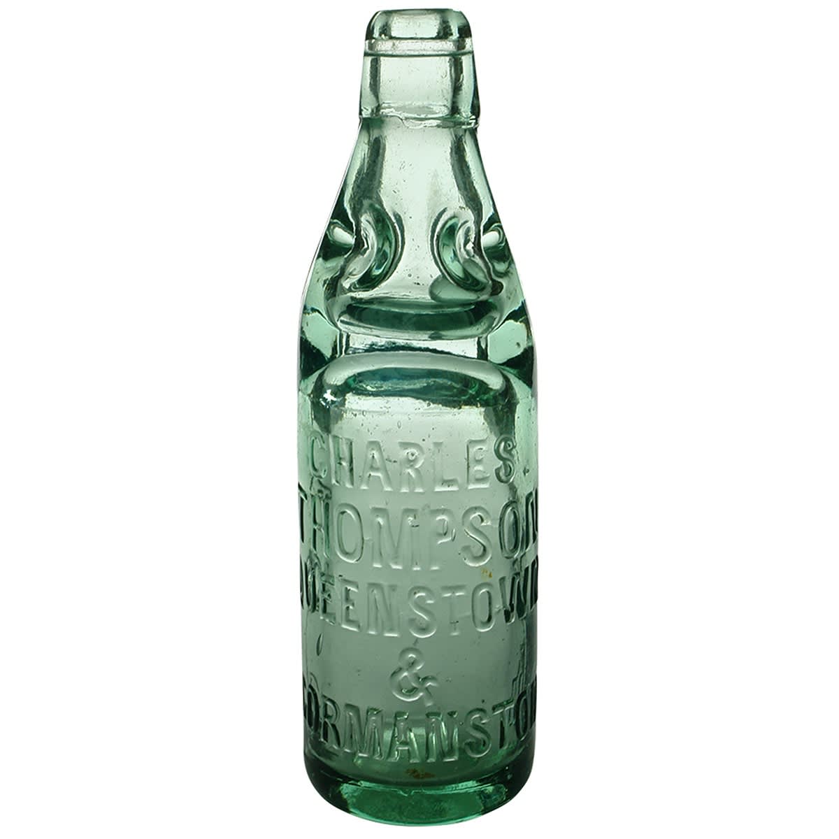 Codd. Charles Thompson, Queenstown & Gormanston. Dobson. Aqua. 10 oz. (Tasmania)