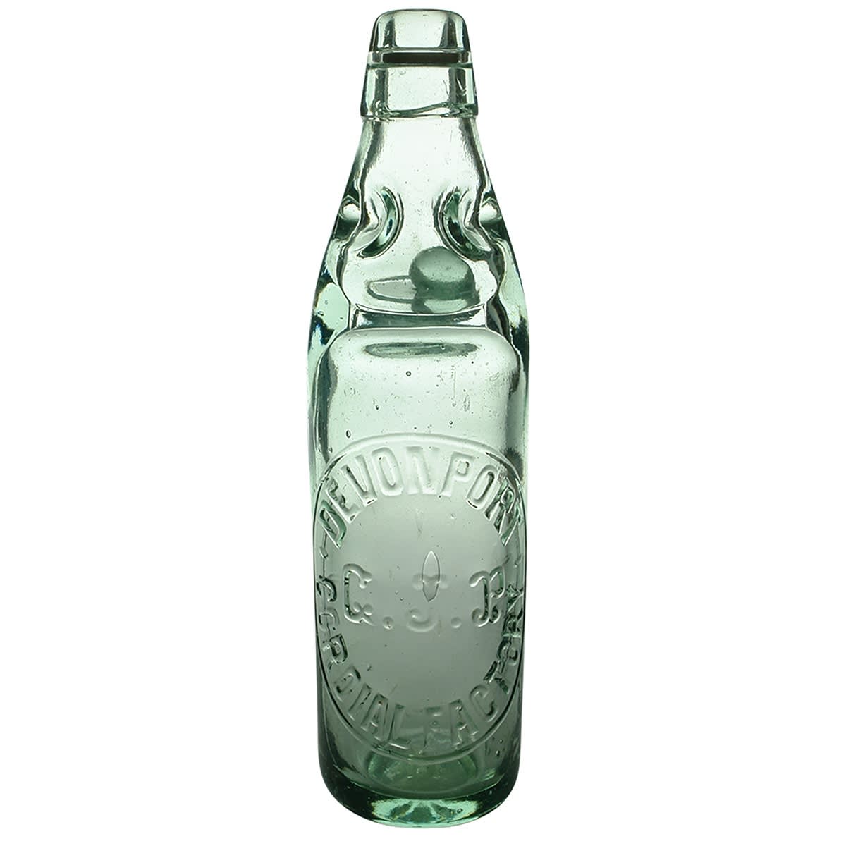 Codd. Devonport Cordial Factory. Applied Top. Dobson. Aqua. 10 oz. (Tasmania)