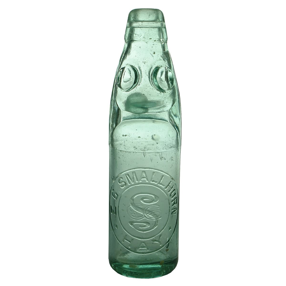 Codd. E. G. Smallhorn, Hay. Very fancy monogram. Dobson. Spun top. 10 oz. (New South Wales)