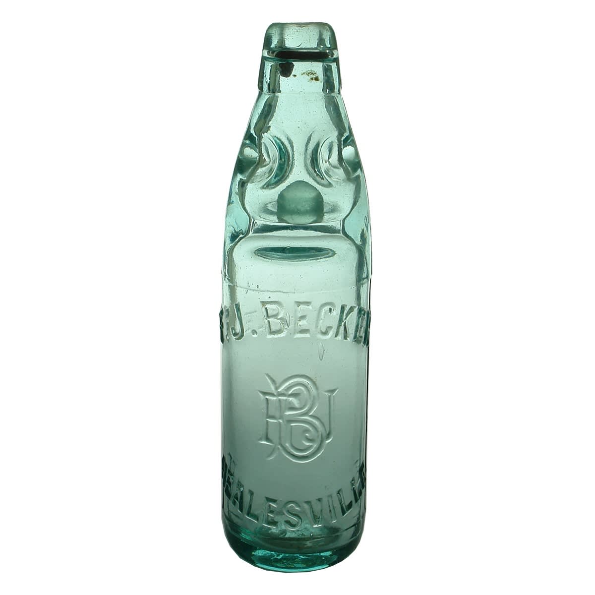 Codd. F. J. Becker, Healesville. Dobson. Aqua. 10 oz. (Victoria)