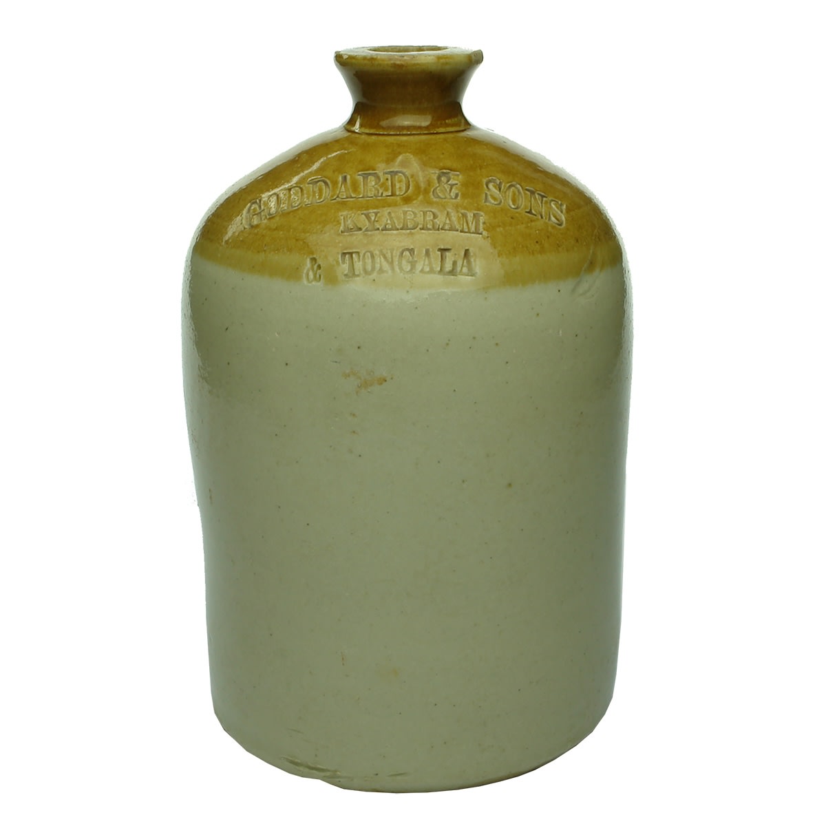 Demijohn. Goddard & Sons, Kyabram & Tongala. Half Gallon (Victoria)